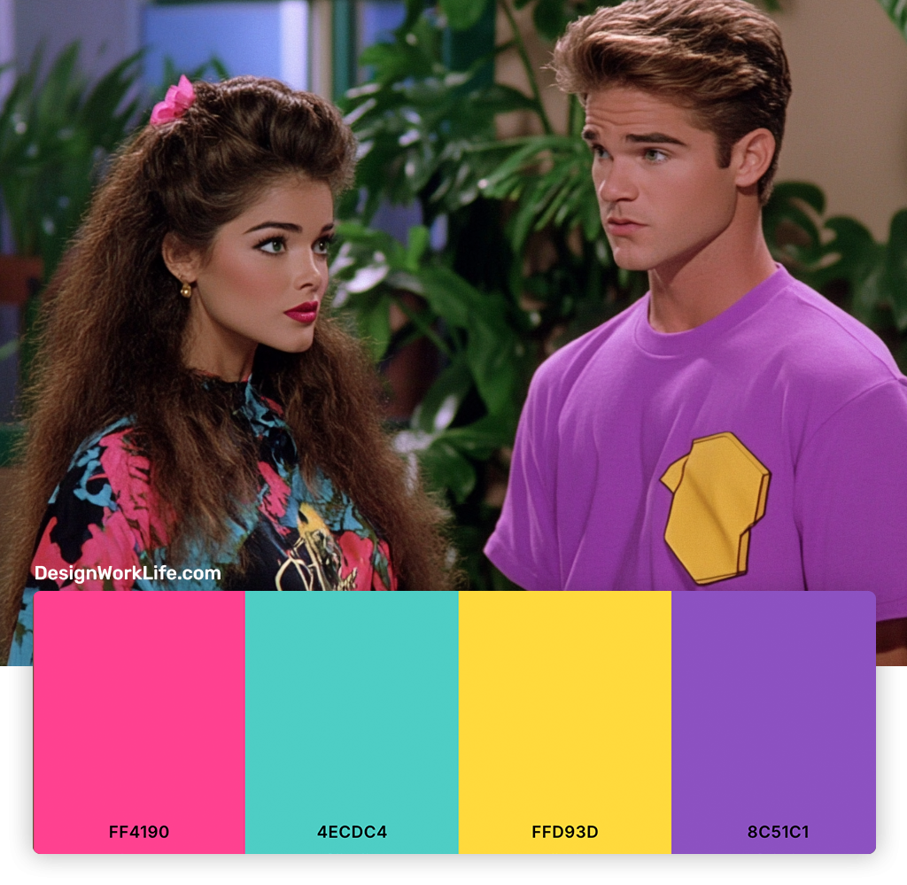 90s palettes - saved by the bell