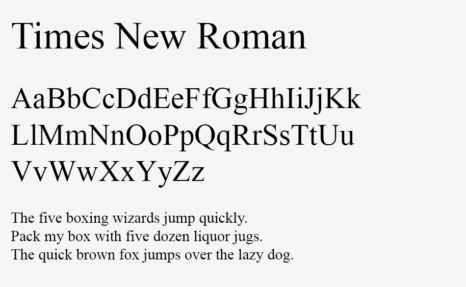 Times New Roman