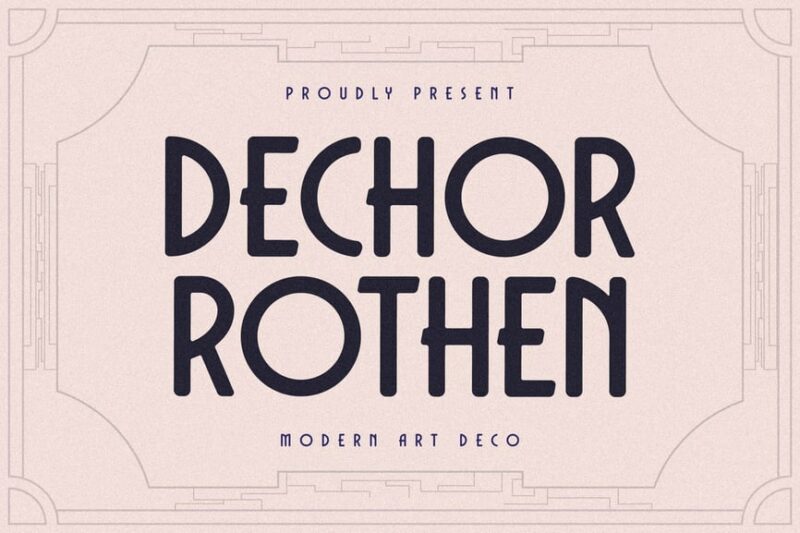 Dechor Rothen Modern Art Deco Font