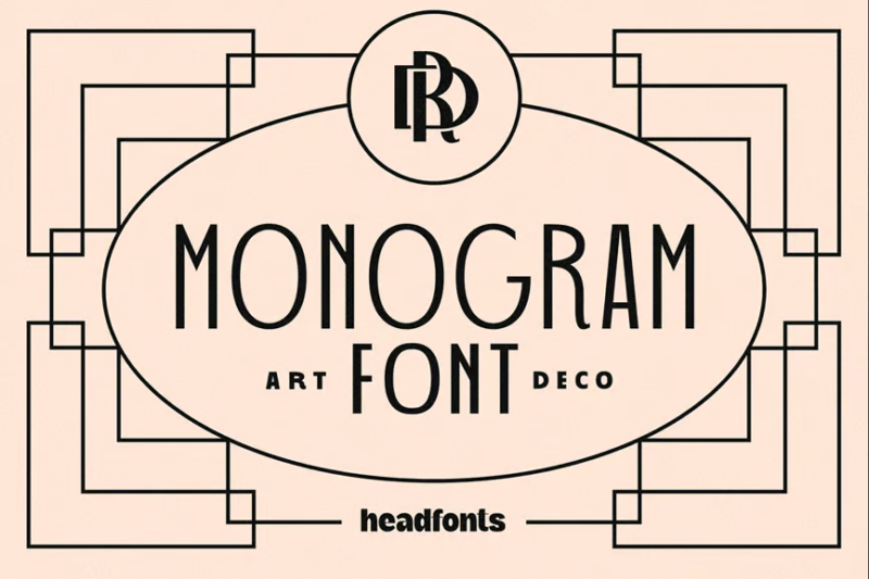 Art Deco Monogram Font