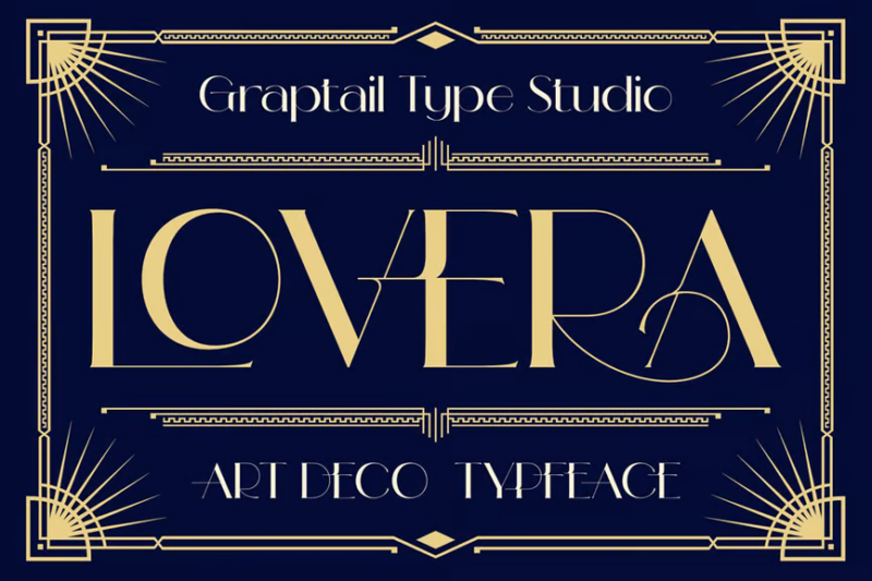 Lovera - Art Deco Typeface