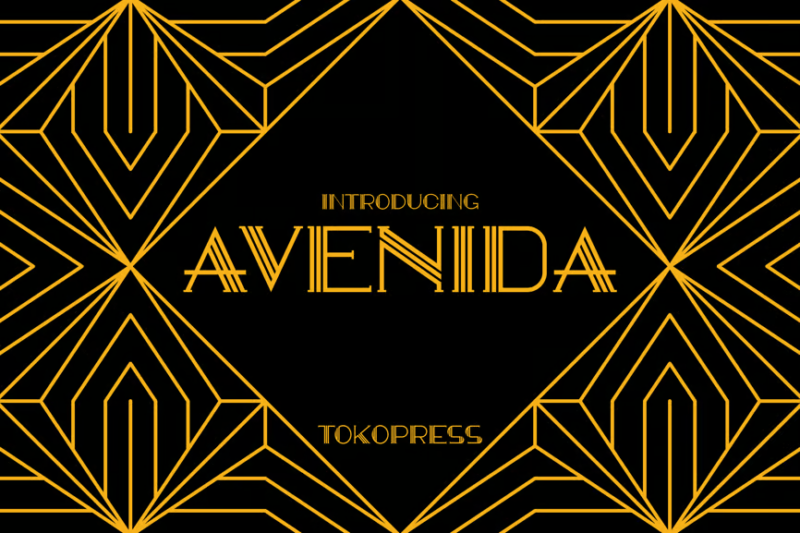 AVENIDA - art deco font