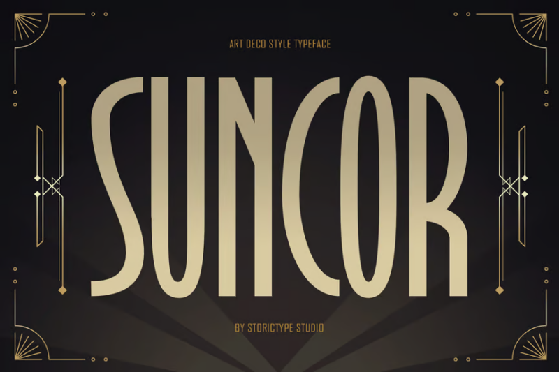 Suncor - Art Deco Style Font