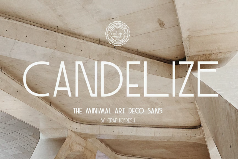 Candelize - Minimal Art Deco Font