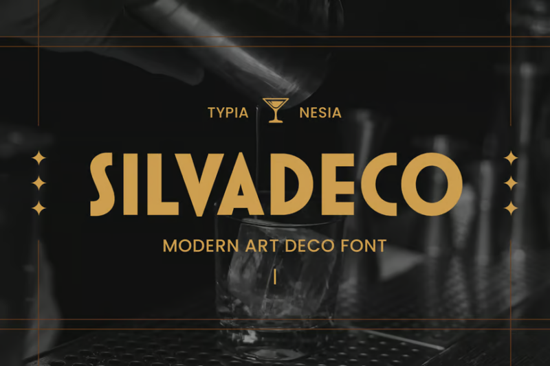 Silvadeco - Modern Art Deco Font