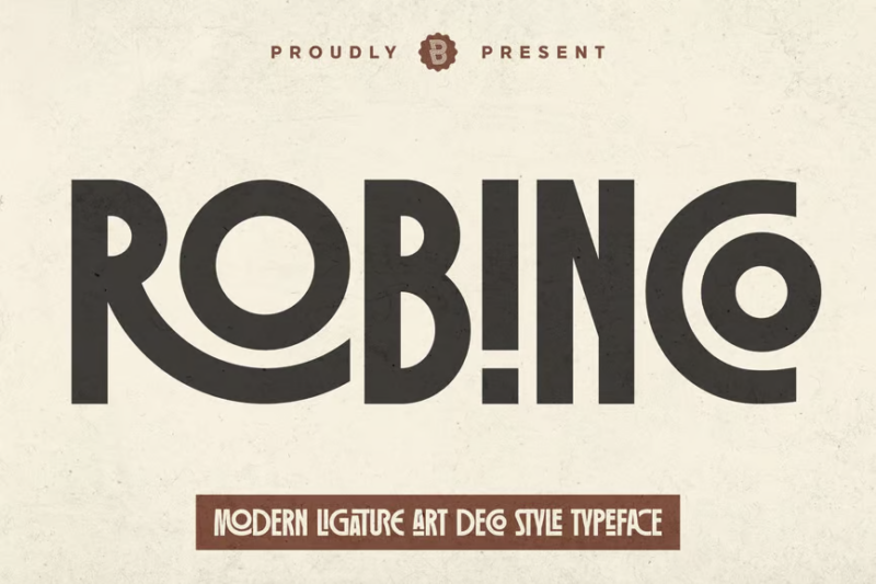 Robinco - Modern Ligature Art Deco Font