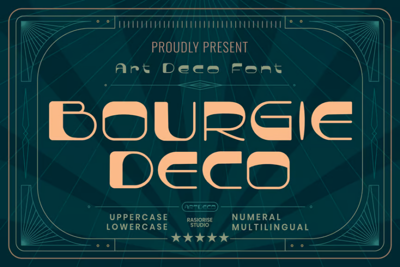 Bourgie Deco - Art Deco Font