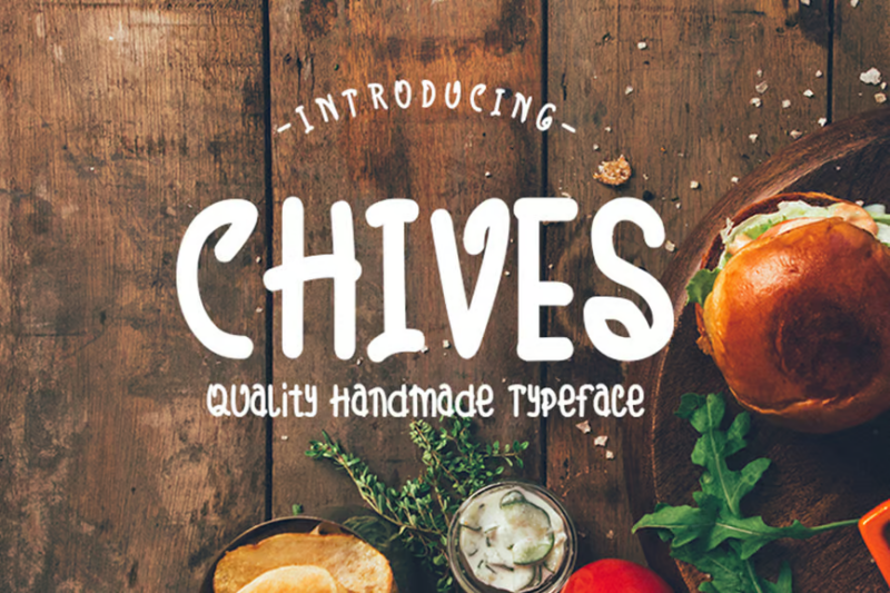 CHIVES - Cute Display Font