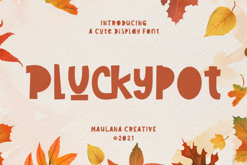 Pluckypot Cute Display Font