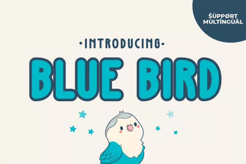 Blue Bird - Cute Handwriting Font