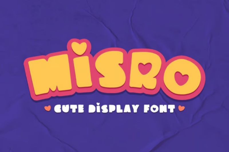 Misro - Cute Display Font