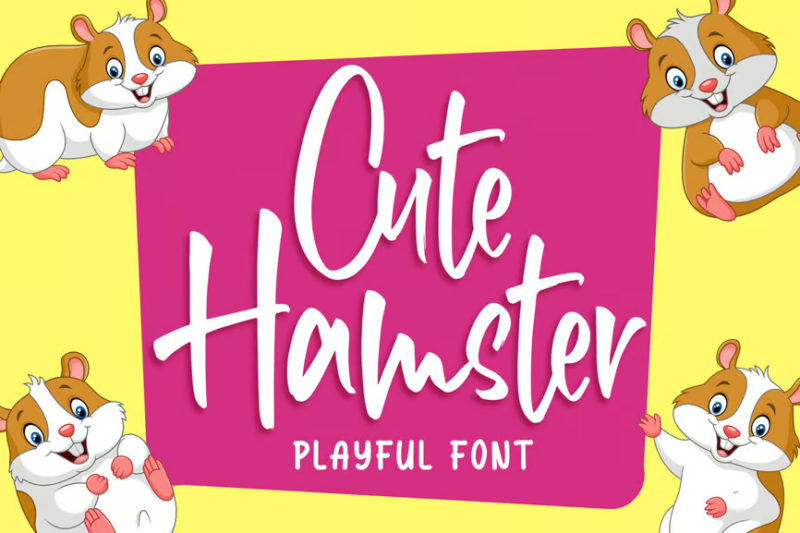 Cute Hamster - Playful Font