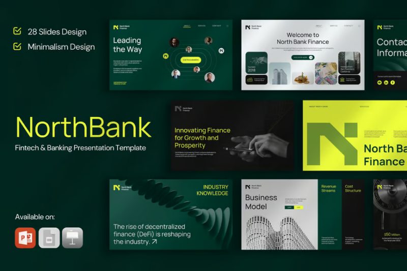 NorthBank Modern Fintech Powerpoint NF