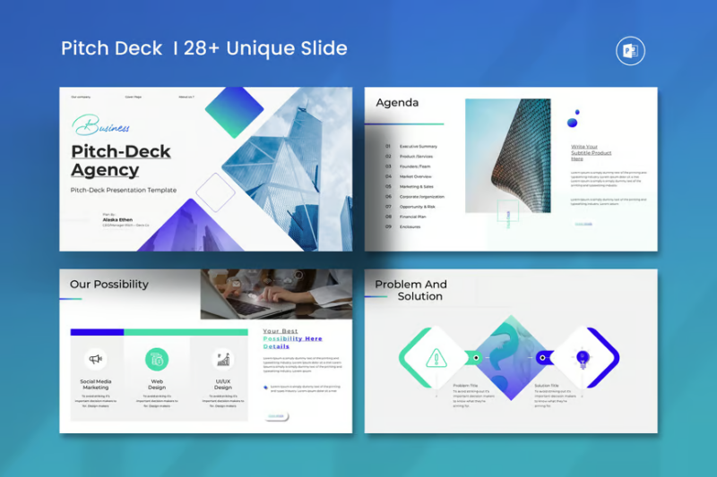 Business Pitch Deck Presentation Template