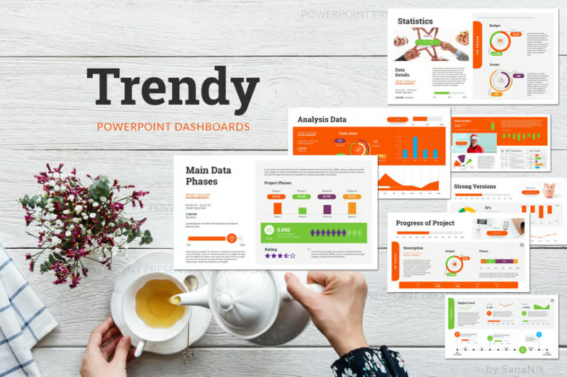 Trendy Dashboards PowerPoint Presentation Template