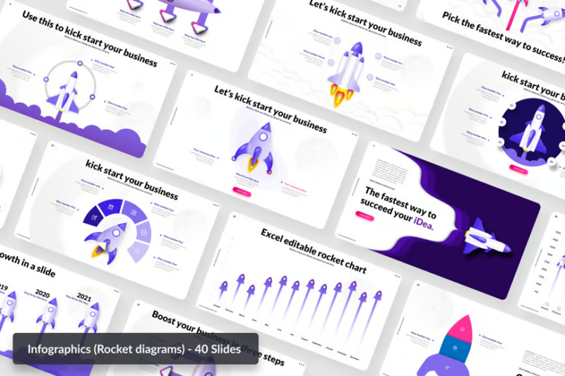 Infographics - Rocket Diagrams Template