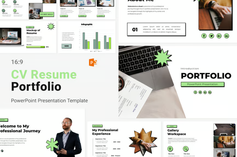 CV Portfolio - Power Point Template