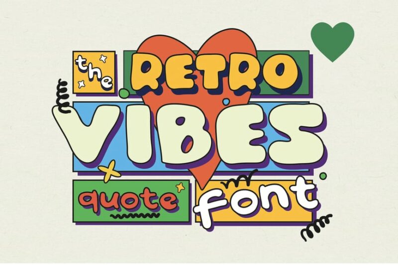 Retro Vibes. Quotable. Hand Drawn Font