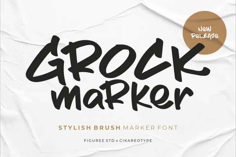 Grock Marker - Stylish Brush Marker Font