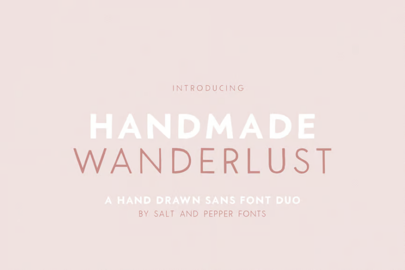 Handmade Wanderlust Font Duo