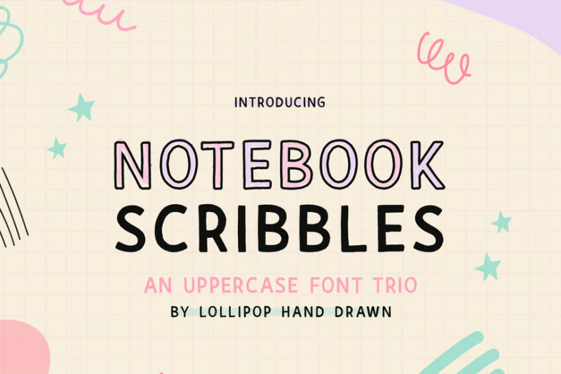 Notebook Scribbles Font Trio