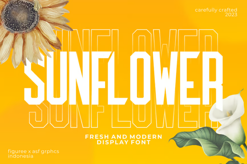 The Sunflower - Fresh & Modern Display Font