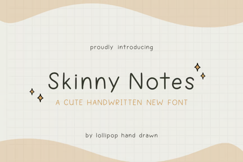 Skinny Notes Font