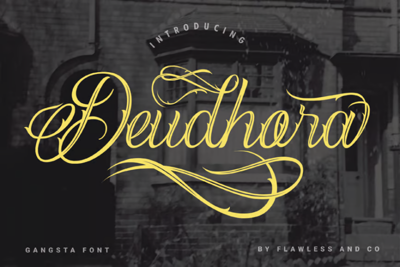 Deudhora - Blackletter Tattoo Font