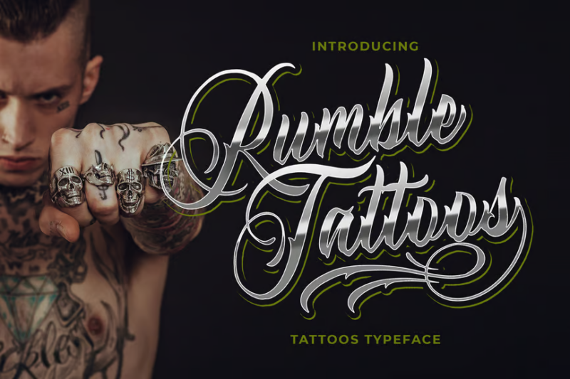 Rumble Tattoos - Tattoos Typeface