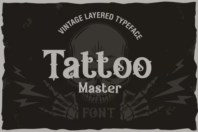 Tattoo Master - vintage layered font