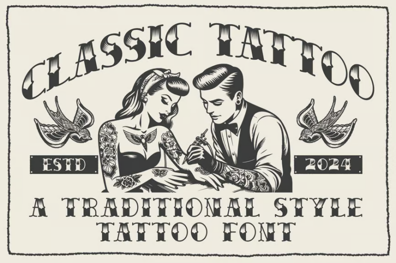 Classic Tattoo Font