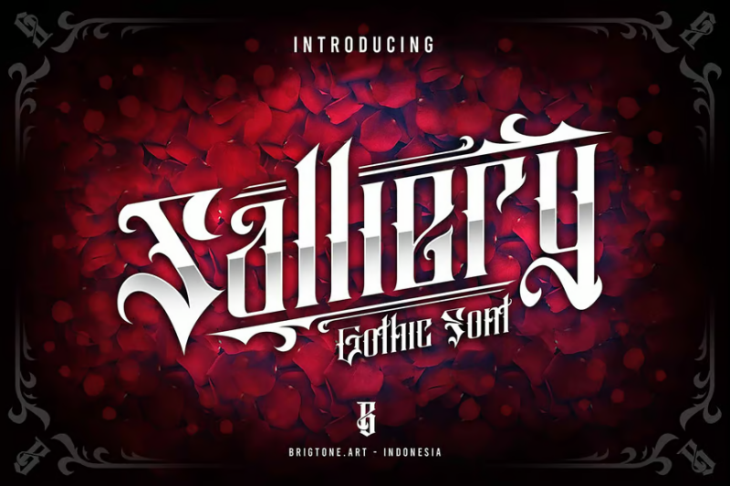 Salliery - Blackletter Tattoo Font