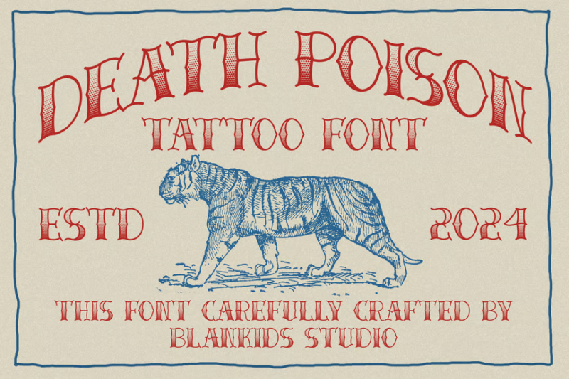 Death Poison - Tattoo Font