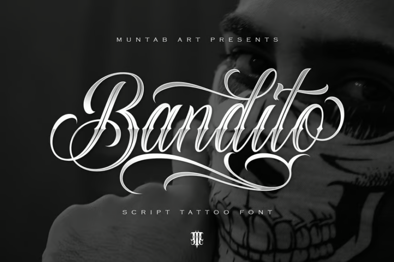 Bandito Script | Tattoo font