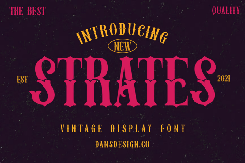 STRATES VINTAGE TATTOO FONT