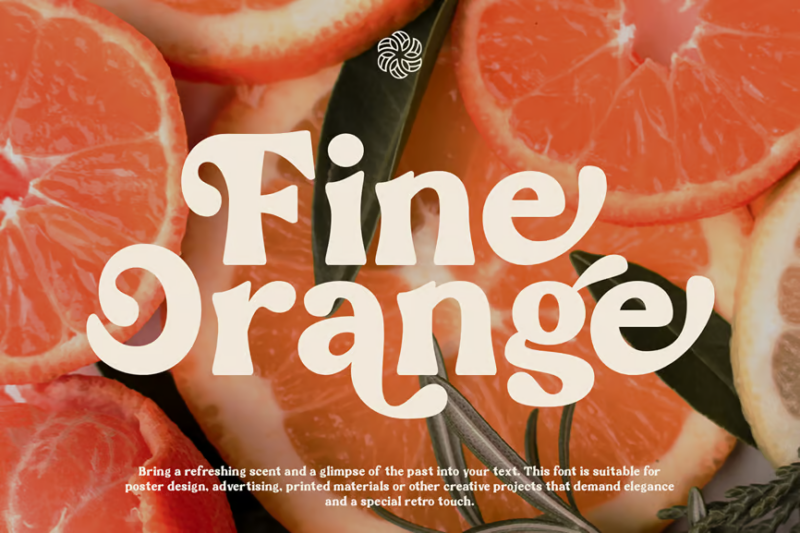 Fine Orange - Retro Bold Typeface