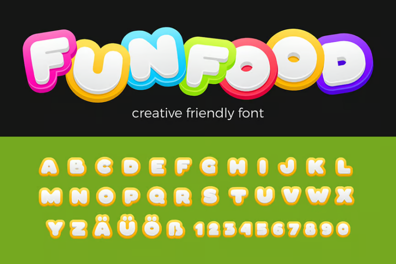 Entertainment Vector Font Friendly Funny Kids