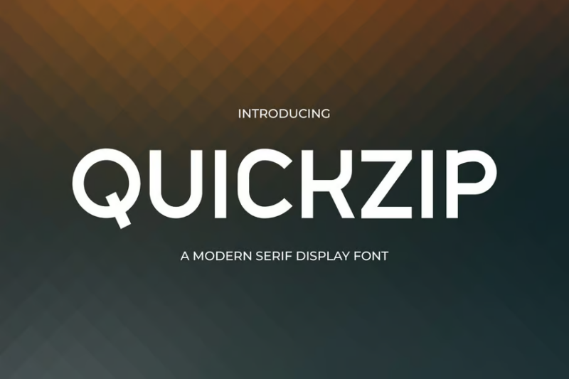 Quickzip - Elegant Sans Serif Font