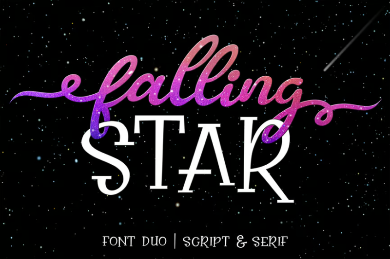 Falling Star Font Duo