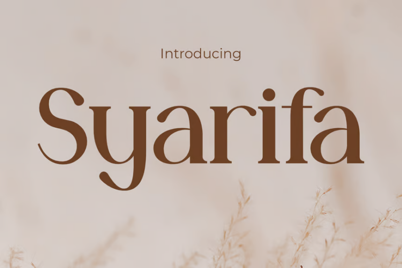 Syarifa Modern Luxury Serif Font