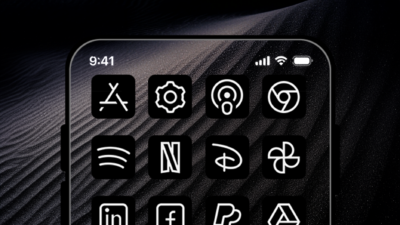 [FREE] Minimalist Black & White App Icons (iOS + Android)