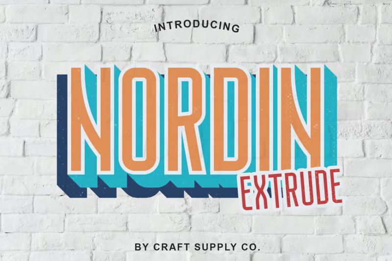 Nordin Extrude Font Family