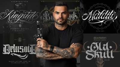 45 Tattoo Fonts that Are Hardcore  in January 2025