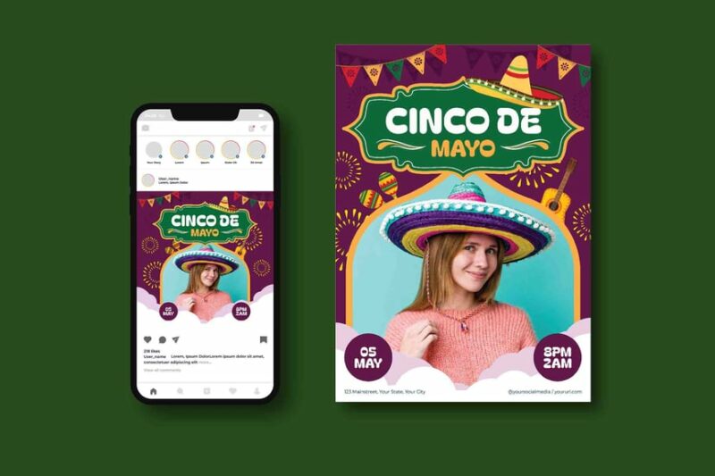 Cinco De Mayo Flyer, Print Templates ft. beer & celebration - Envato