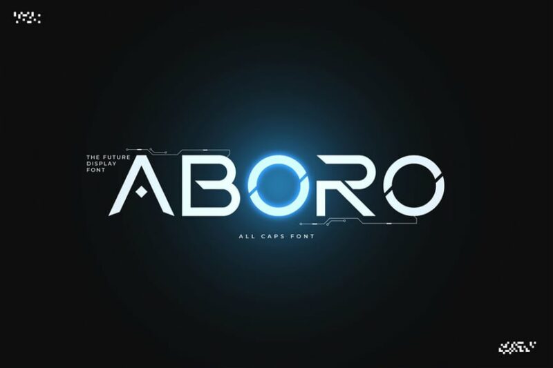 Aboro - Futuristic Science Font