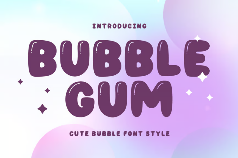 Bubblegum - Bubble Font