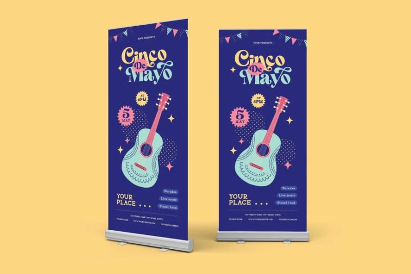 Cinco De Mayo Roll-up, Print Templates ft. cincodemayo & event - Envato