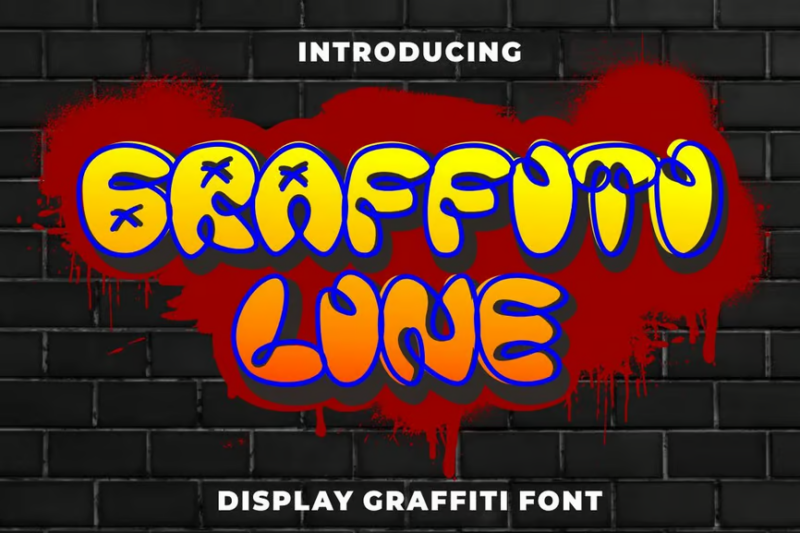 Graffiti Line - Display Graffiti Font