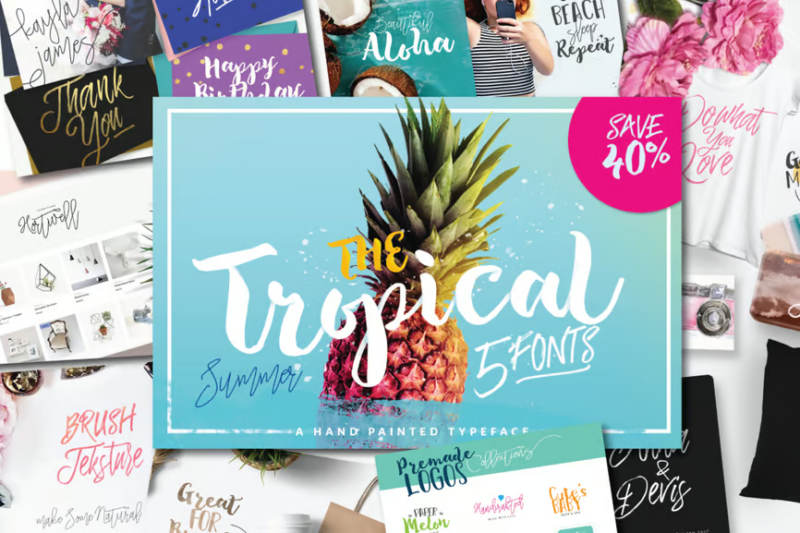 The Tropical Font Set