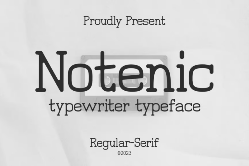 Notenic - Typewriter Typeface